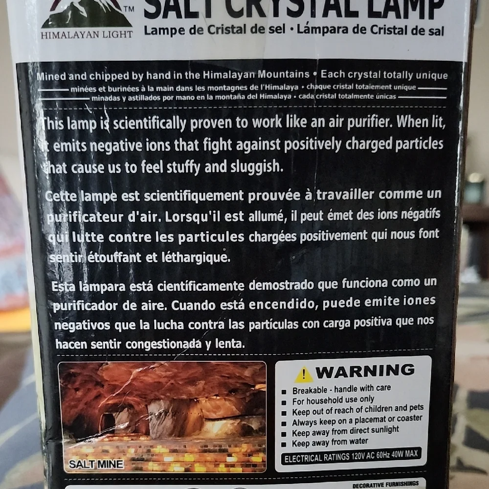 Salt Crystal Lamp - Orange